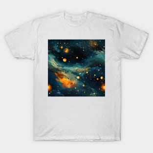 Van Gogh Starry Night Outer Space Pattern 5 T-Shirt